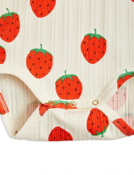MINI RODINI Body strawberry - off white